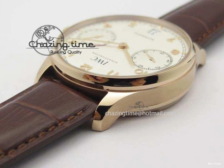 MIROTIME 0128 Fashionable Portuguese Real PR RG IW500701 ZF 1:1 Best Edition On Brown Leather Strap A52010 V 7302